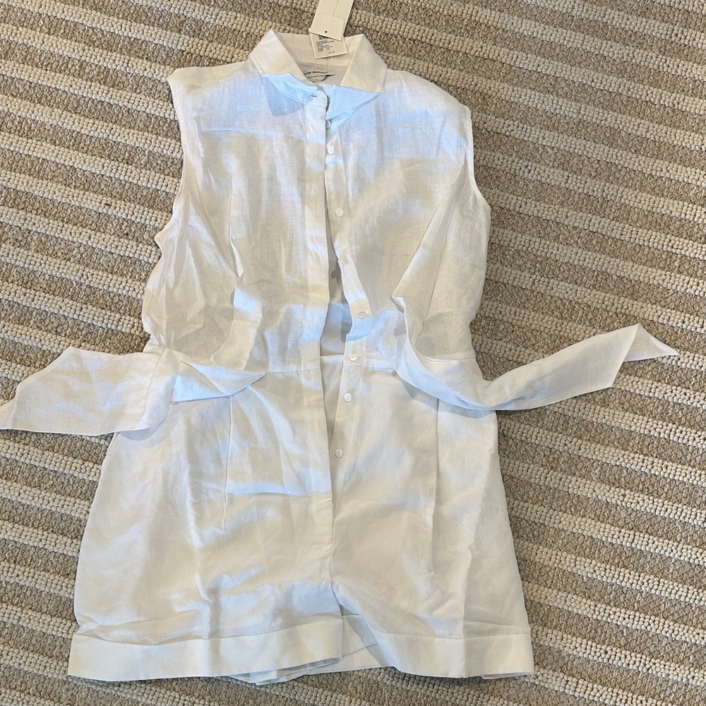 Club Monaco White Belted Maxi jumper